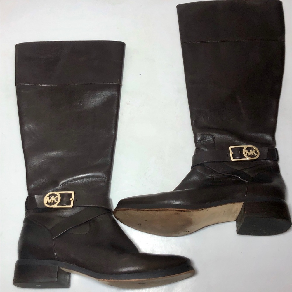 Micheal Kors dark brown riding boots size 8